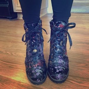 Floral Embroidered Booties